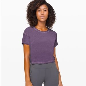 Lululemon Cates Tee Washed Purple Ink Size 4